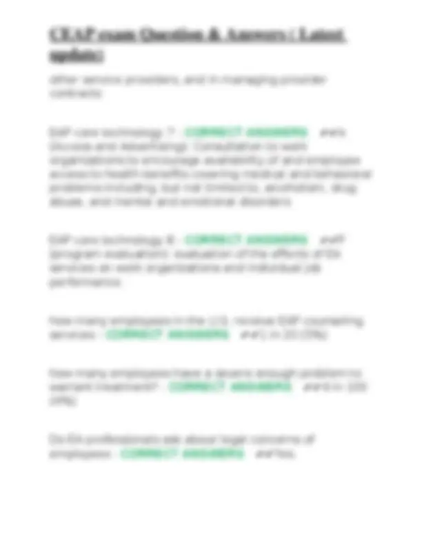 CEAP Exam Q&A: Employee Assistance Program Essentials | Exams Nursing ...
