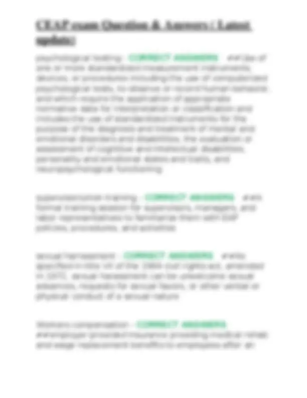 CEAP Exam Q&A: Employee Assistance Program Essentials | Exams Nursing ...
