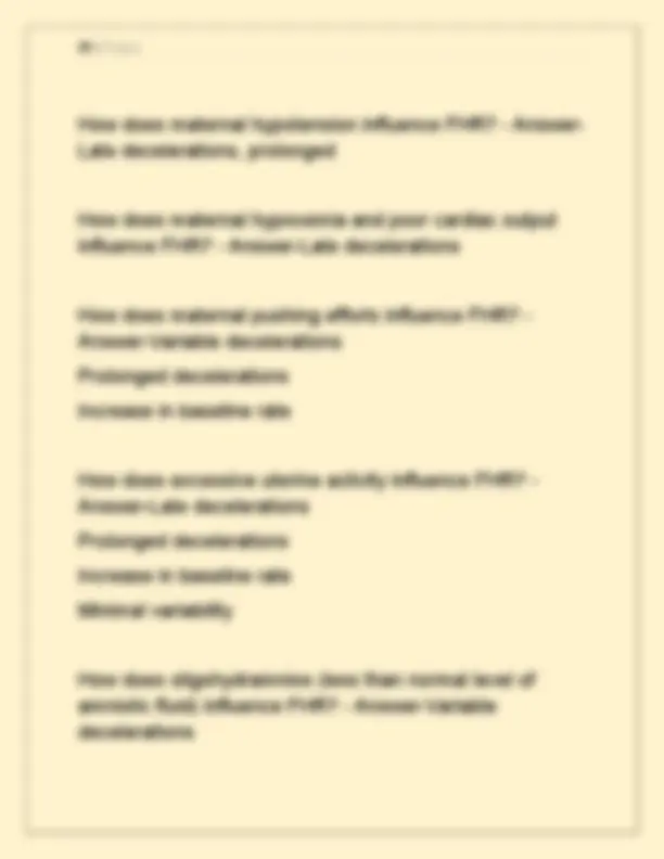 CEFM Practice Exam: Fetal Heart Monitoring Questions and Answers ...