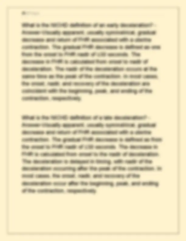 CEFM Practice Exam: Fetal Heart Monitoring Questions and Answers ...