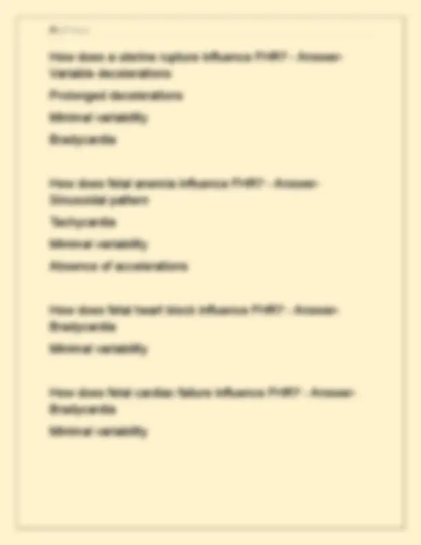 CEFM Practice Exam: Fetal Heart Monitoring Questions and Answers ...