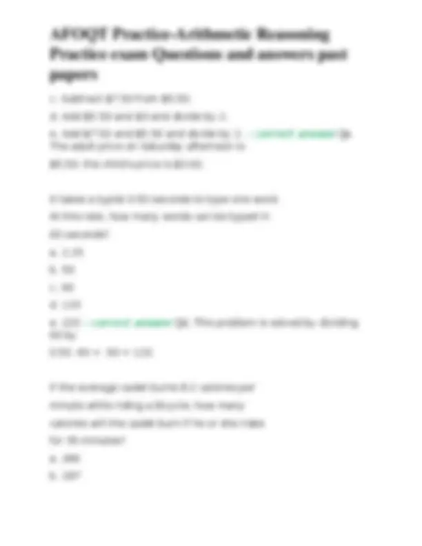 Afoqt Math Example AFOQT Arithmetic Reasoning Practice Questions with Solutions | Exams ...