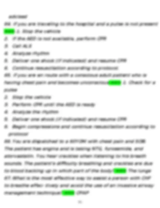 EMT FISDAP Cardiology Exam Questions and Answers (2025) | Expert ...