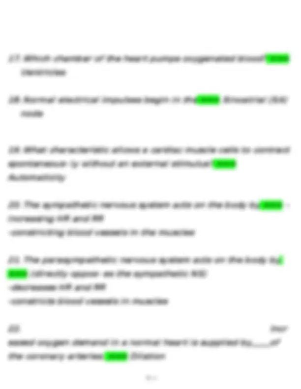 EMT FISDAP Cardiology Exam Questions and Answers (2025) | Expert ...
