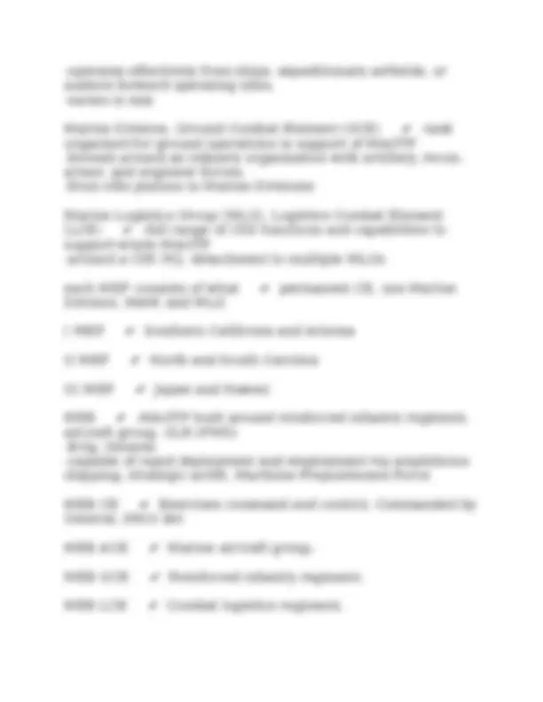 USMC Mission and Organization: FMF Core 103 Study Guide | Exams Public ...