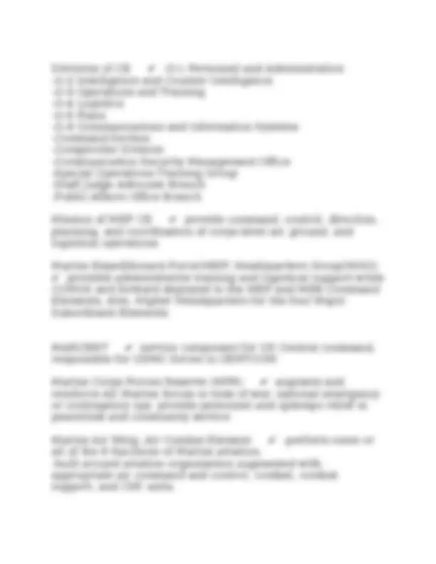 USMC Mission and Organization: FMF Core 103 Study Guide | Exams Public ...