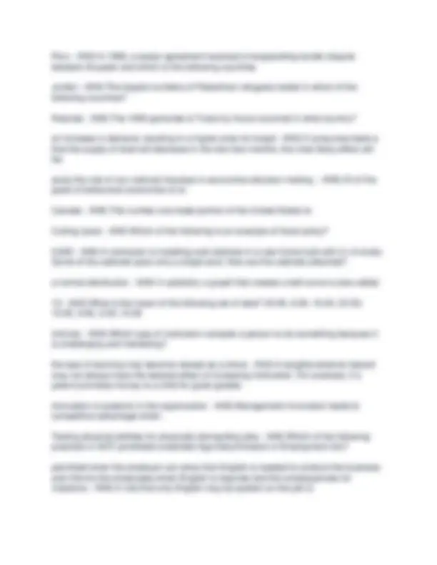 Fsot Questions FSOT Practice Test 1 with Accurate Solutions | Exams Advanced Education ...
