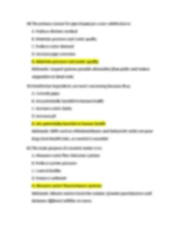 Texas Water Distribution System Operator Class A Exam Questions and ...