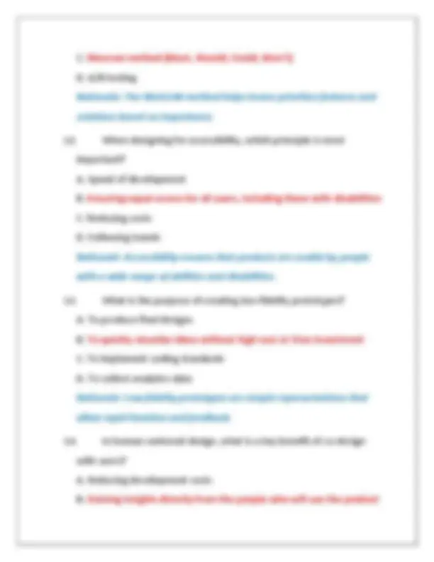 Human-Centered Design Exam Practice Questions with Verified Answers ...