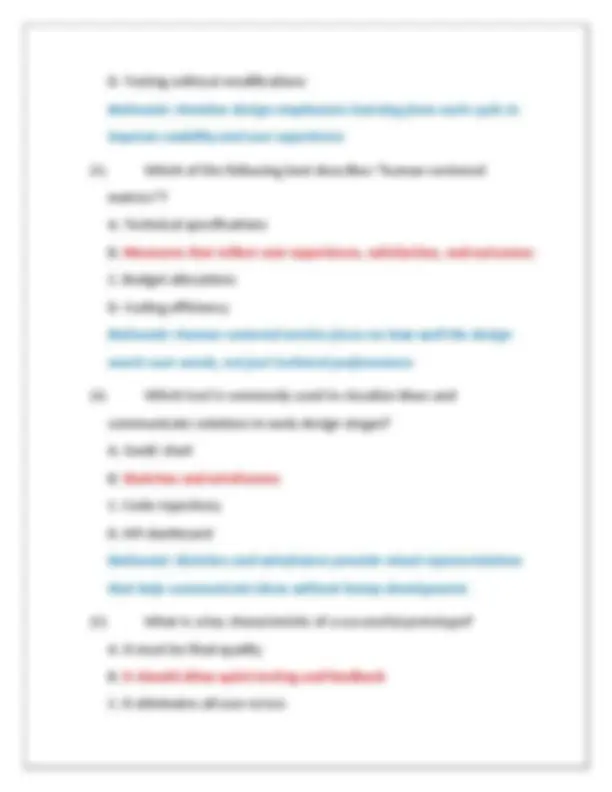 Human-Centered Design Exam Practice Questions with Verified Answers ...