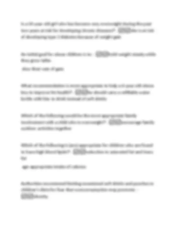 Nutrition Exam Questions and Answers 2025/2026 | Exams Nutrition | Docsity