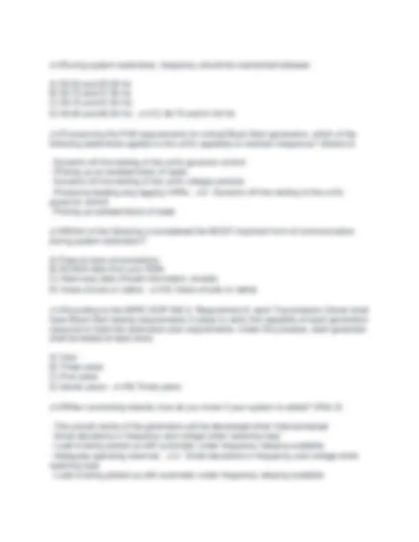 PJM GENERATION DISPATCHER EXAMINATION PAPER 2025/2026 QUESTIONS AND ...