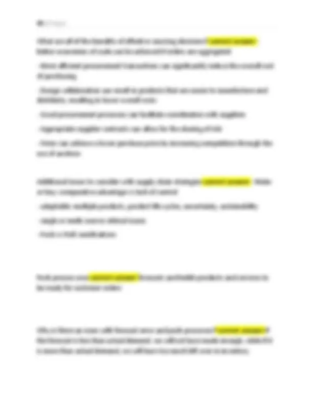 Csca Example Questions CSCA Exam Questions and Answers: Supply Chain Management | Exams ...