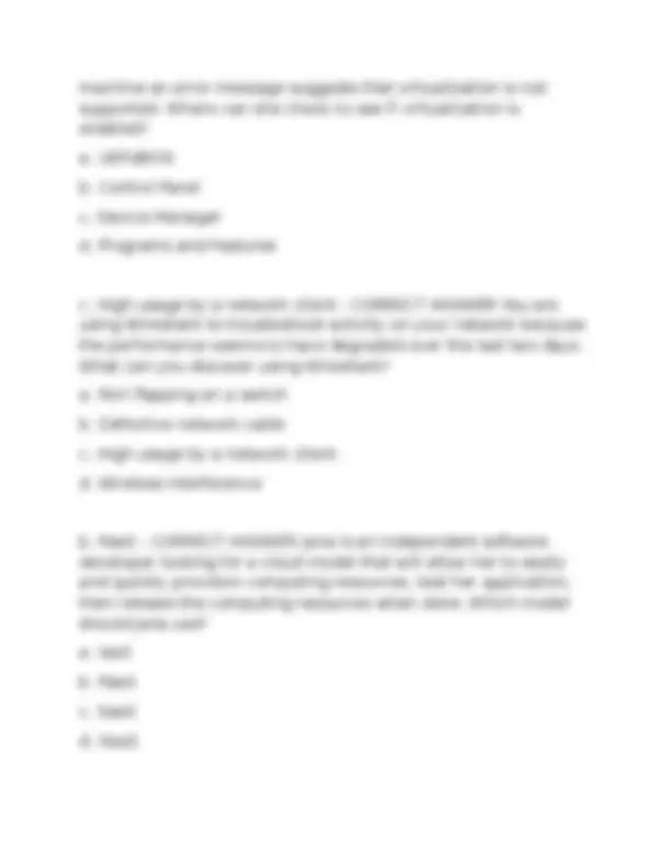 Network Infrastructure and Cloud Computing: Practice Questions and ...