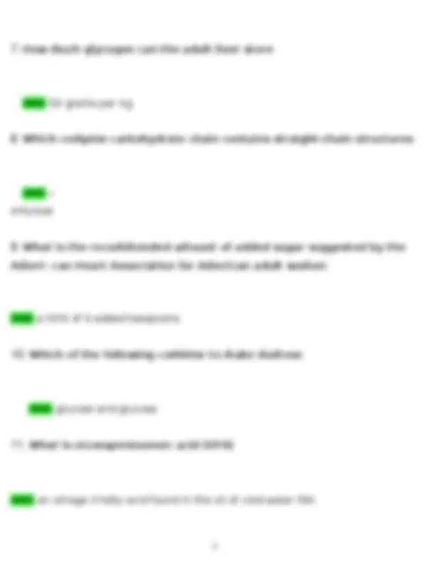 Nutrition and Health Exam Questions with Verified Answers | Exams ...