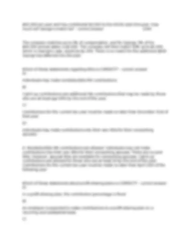 FPQP Module 7: Retirement Planning Q&A | Exams Nursing | Docsity
