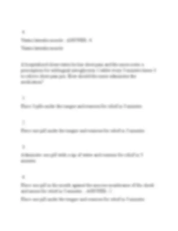 Dosage Calculations Practice for Nurses | Exams Nursing | Docsity
