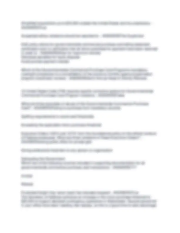 Government Commercial Purchase Card Program Quiz | Exams Trade and ...