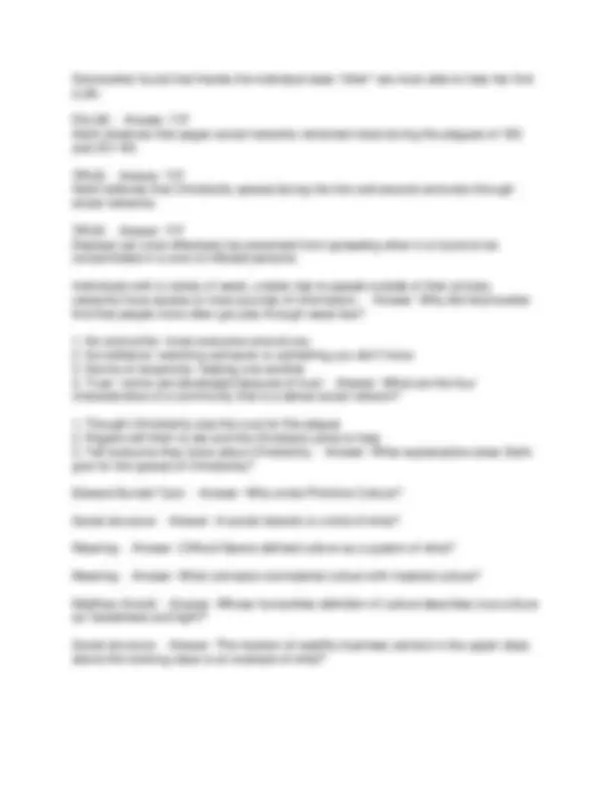 Sociology Exam 1: Questions and Answers | Exams Sociology | Docsity