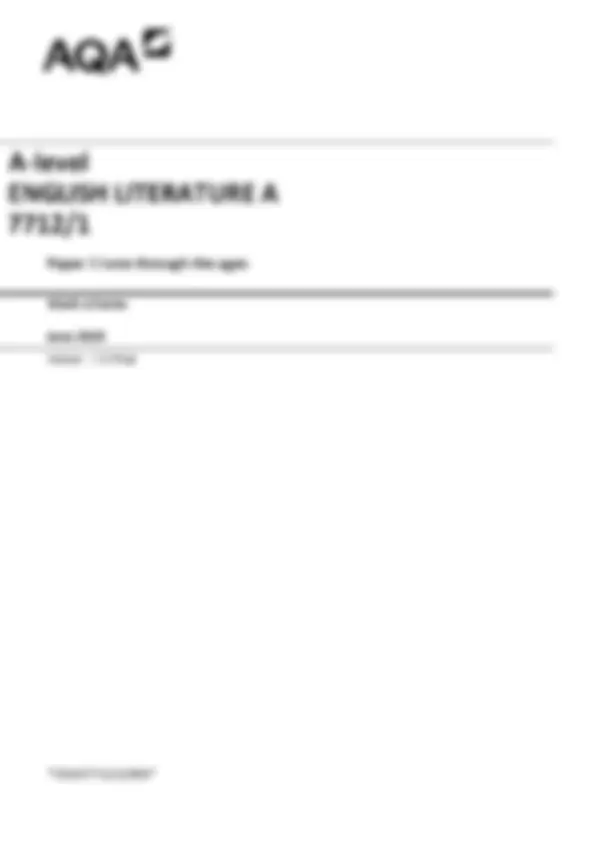 Actual 2025 AQA A-level ENGLISH LITERATURE A 7712/1 Paper 1 Merged ...