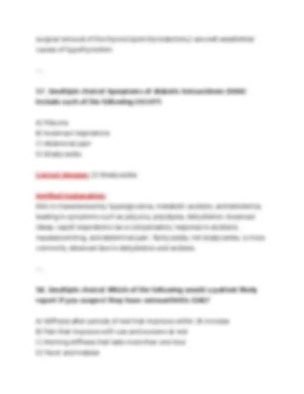 BIOD 331 | NURS 231 Pathophysiology Final Exam 2025/2026 | Portage ...