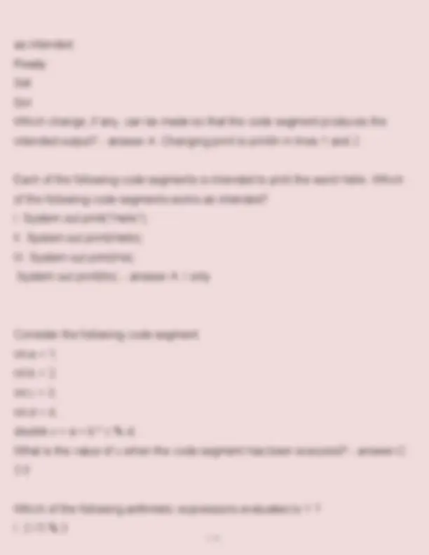 AP Computer Science A Exam Test 2025: Questions and Answers | Exams ...