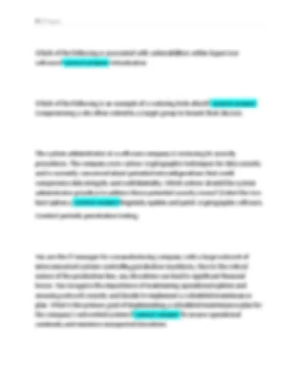 Security+ SYO-701 Cert Master CE Domain 3.0/ Comprehensive Questions ...