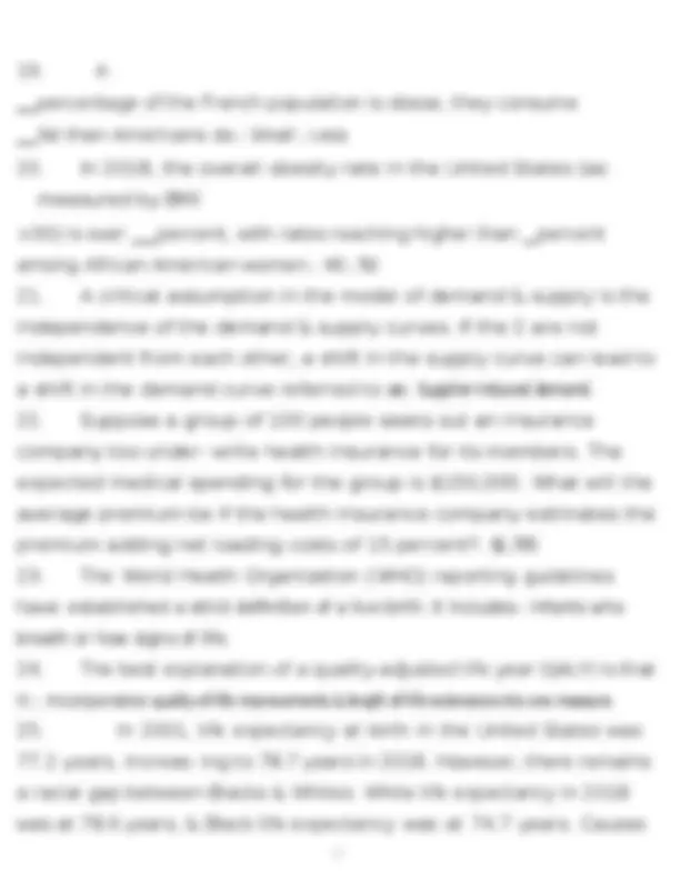 Health Economics Exam 2 - Questions and Answers | Exams Advanced ...