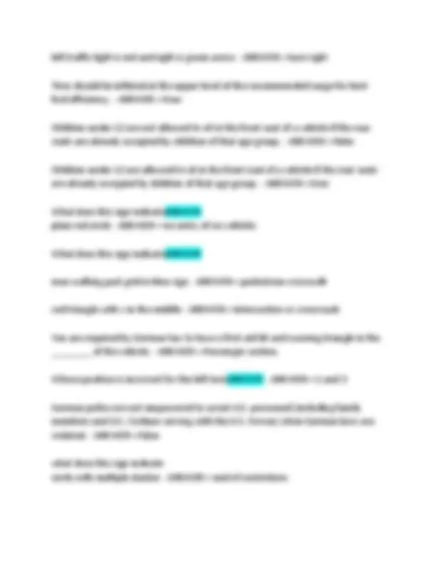USAREUR Driver's License Practice Exam Questions with Solved Solutions ...