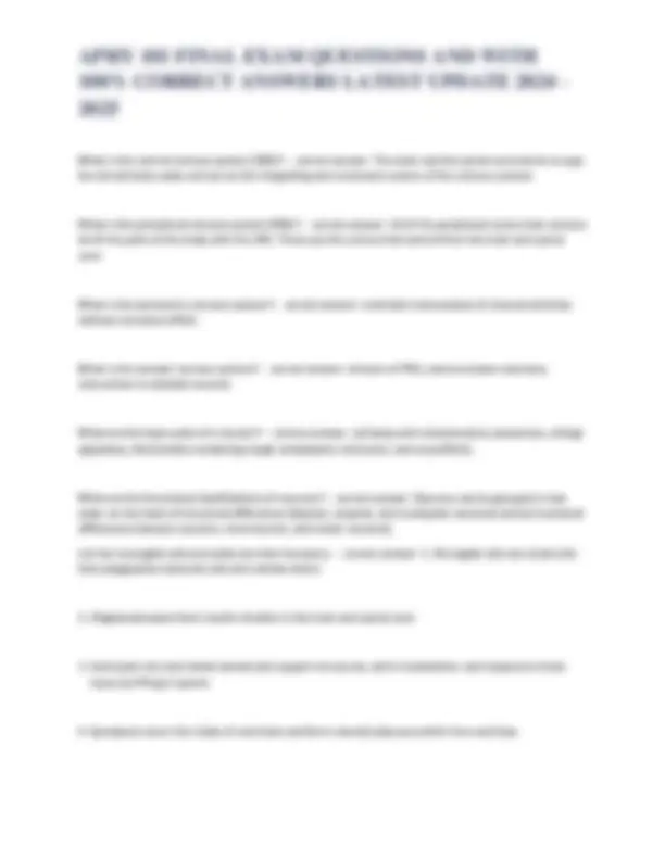 APHY 101 Final Exam Questions and Answers (2025-2026) | Exams Nursing ...