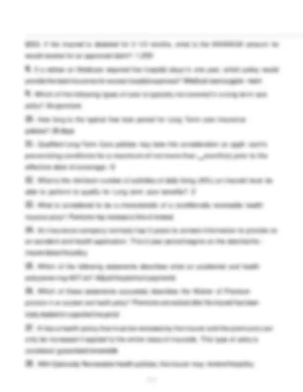 AFLAC Insurance Final Exam Questions and Answers | Exams Social ...
