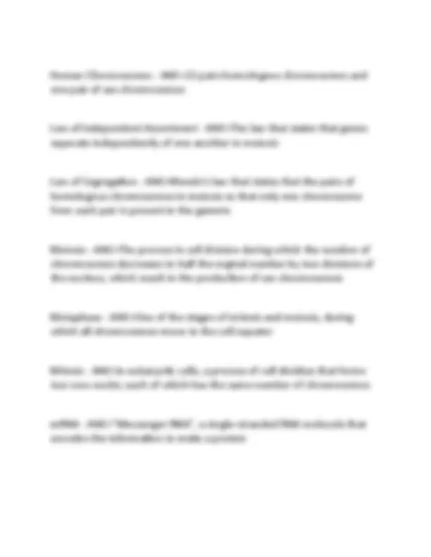 Freshman Biology Final Exam Review: Key Concepts and Definitions ...