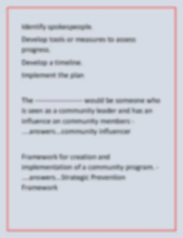 Community Program Planning Rationale Example ATI COMMUNITY PROGRAM PLANNING, IMPLEMENTATION & EVALUATION – REAL EXAM ...