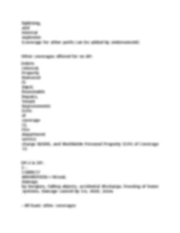 Property Insurance Exam Questions and Answers: HO and DP Forms | Exams ...