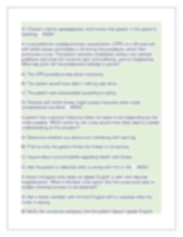 Nursing 105 Final Exam Questions and Answers 2025-2026. Graded A ...