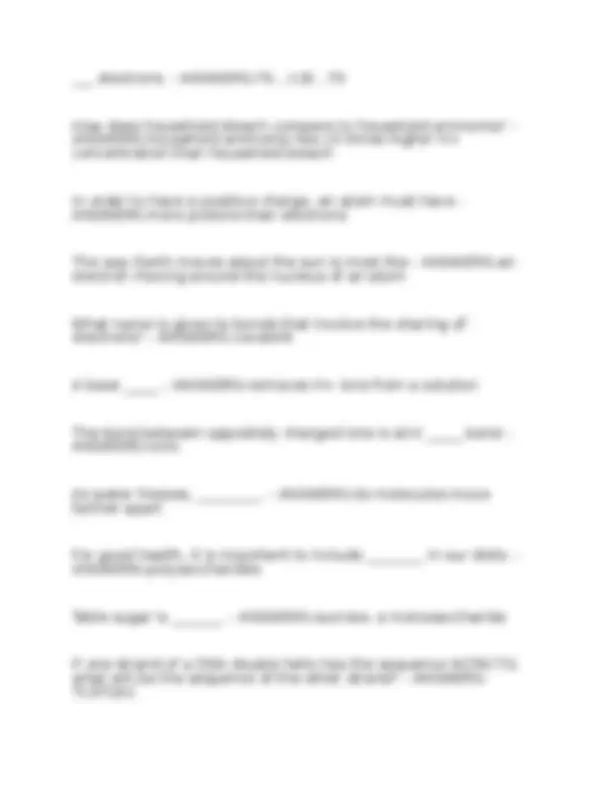 BSC1005 Biology Midterm Exam Study Guide | Exams Nursing | Docsity