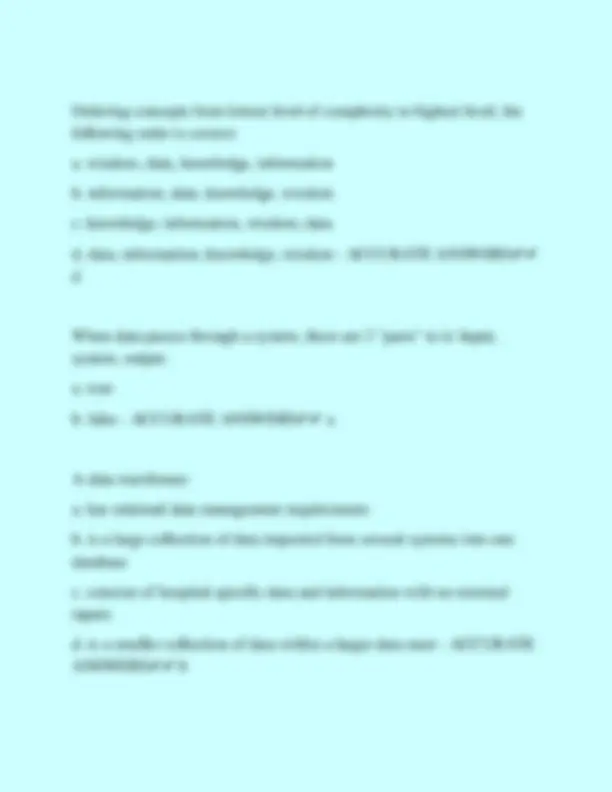 Nursing Informatics Exam Questions and Answers 2025-2026 | Exams ...