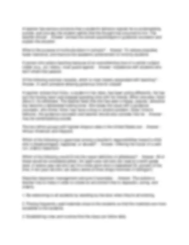 EDUC 1301 FINAL QUESTIONS & ANSWERS | Exams Social Sciences | Docsity