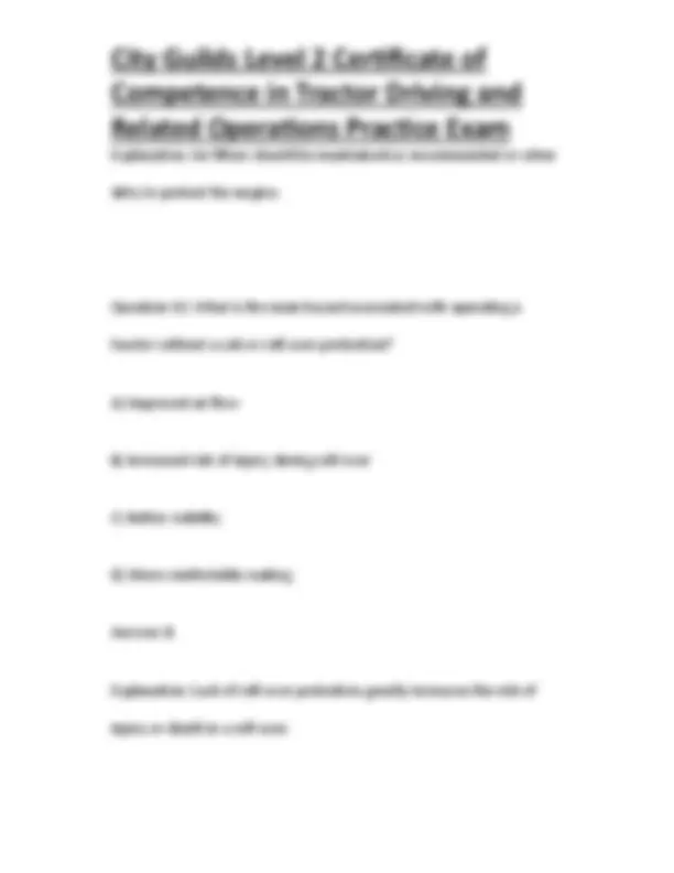 City Guilds Level 2 Certificate of Competence in Tractor Driving and ...