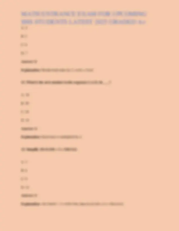 MATH ENTRANCE EXAM FOR UPCOMING SHS STUDENTS LATEST 2025 GRADED A+ ...