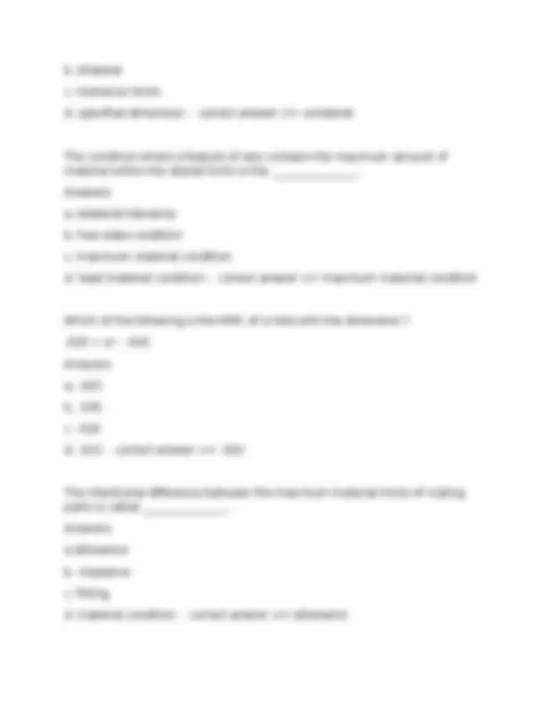 GD&T EXAM 1 questions n answers graded A+-9.docx | Exams Advanced ...