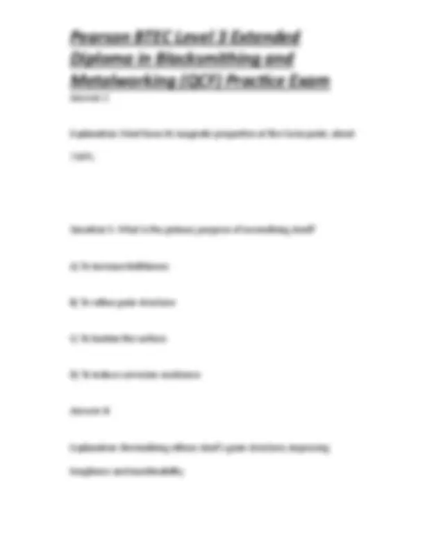 Pearson BTEC Level 3 Extended Diploma in Blacksmithing and Metalworking ...