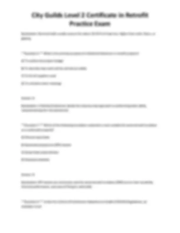 City Guilds Level 2 Certificate in Retrofit Practice Exam | Exams ...