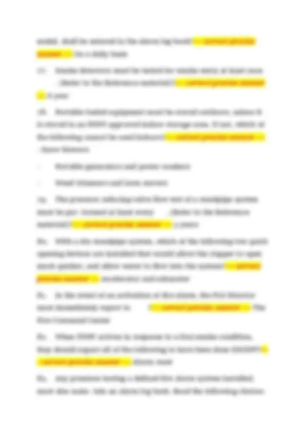 NYC Fire Life Safety Director (FLSD) Testbank Questions with 100% ...