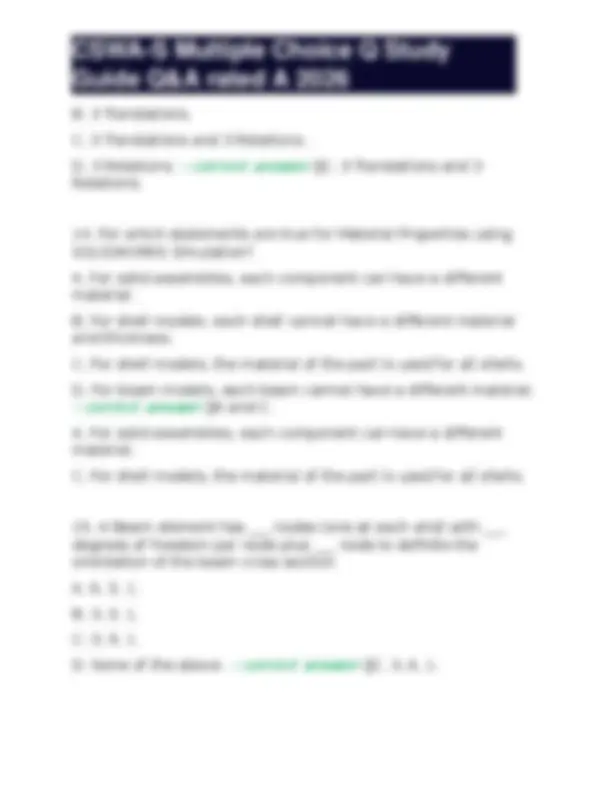Simulation Solidworks Question SOLIDWORKS Simulation Multiple Choice Questions and Answers Study Guide ...