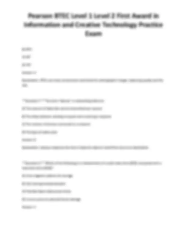 Pearson BTEC Level 1 Level 2 First Award in Information and Creative ...
