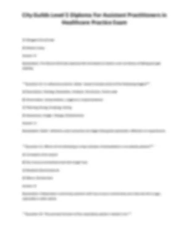 City Guilds Level 5 Diploma For Assistant Practitioners in Healthcare ...