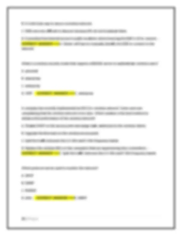 CCNA 2 V7 Modules 10-13: L2 Security and WLANs Exam Questions and ...