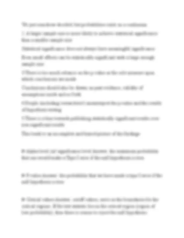 Statistics Portage Learning Module MODULE 5 THE T-TEST PORTAGE LEARNING STATISTICS CNSL 503 COMPREHENSIVE ...