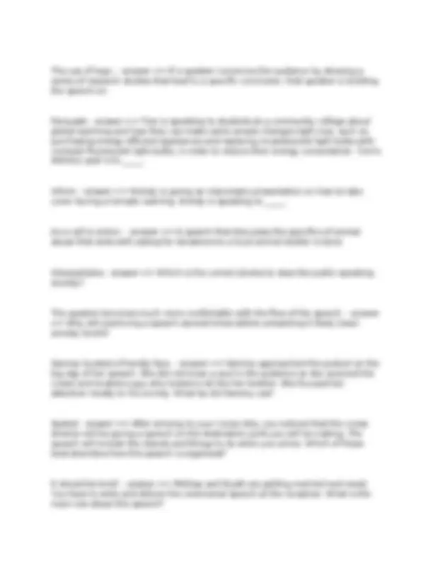COMMUNICATIONS 101 PUBLIC SPEAKING - CHAPTER 1 INTRODUCTION TO PUBLIC ...